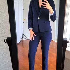 J. Crew 3 Piece Suit Navy Jacket Pants Skirt